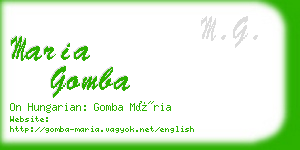 maria gomba business card